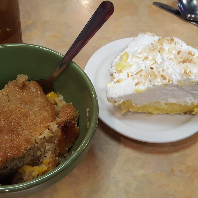 Peach Cobbler and Coconut Cream Pie