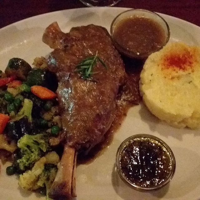 Lamb Shank Veggies and Mashed Potatoes and Gravy