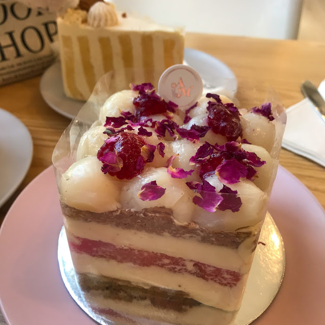 Rose and Lychee Watermelon Cake