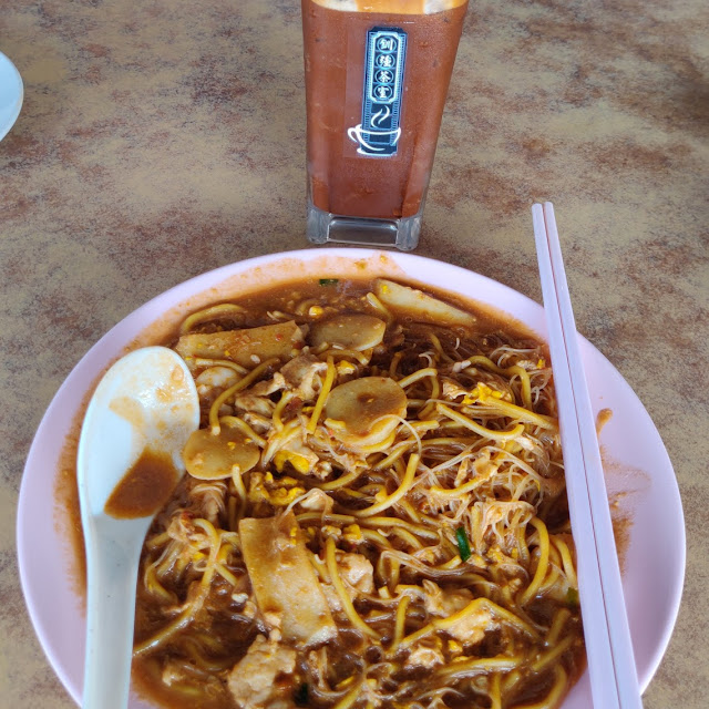Fried Hokkien Mee and Fried Kueh Teow