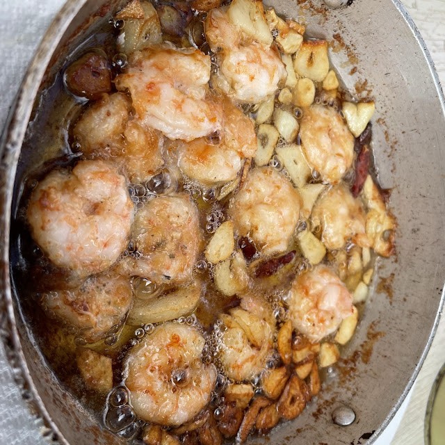 Garlic Prawns and Mushrooms