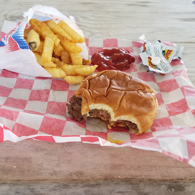 Cheese Burger and Fries