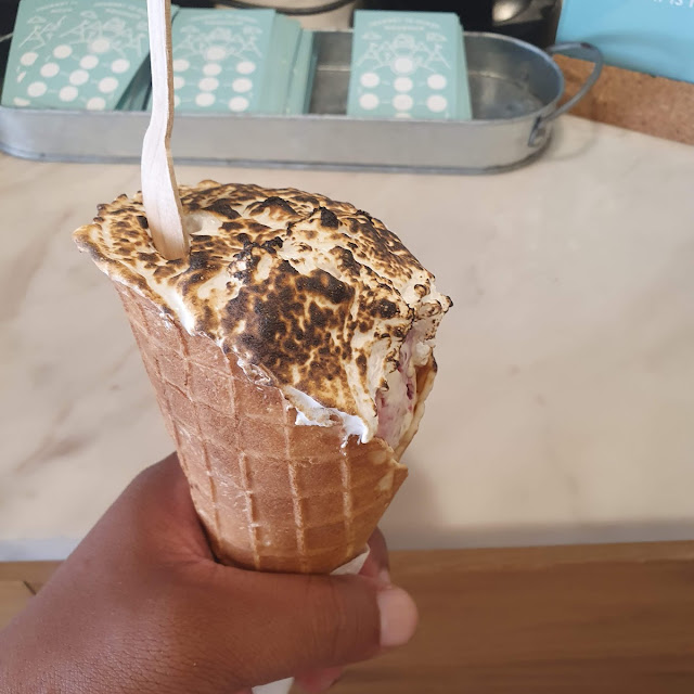 Milktart Ice Cream with Toasted Marshmallow