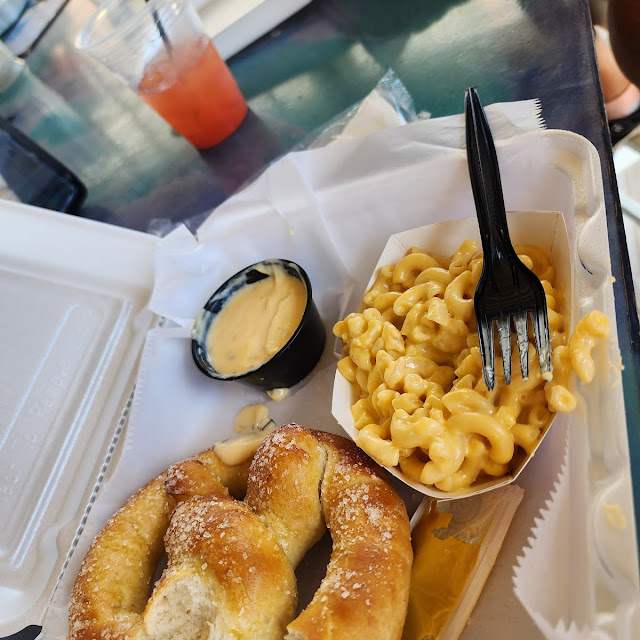 Pretzel and Mac and Cheese