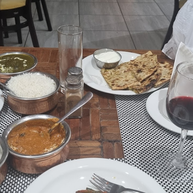 Mushroom Masala Rice Palak Dal Aloo Paratha