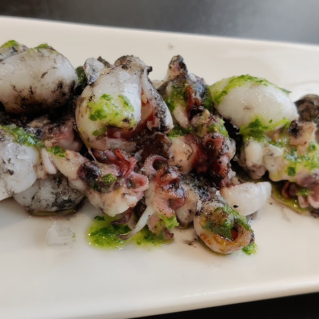 Baby Squid in Parsley Garlic and Olive Oil