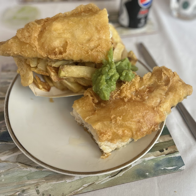 Large Fish & Chips with Mushy Peas