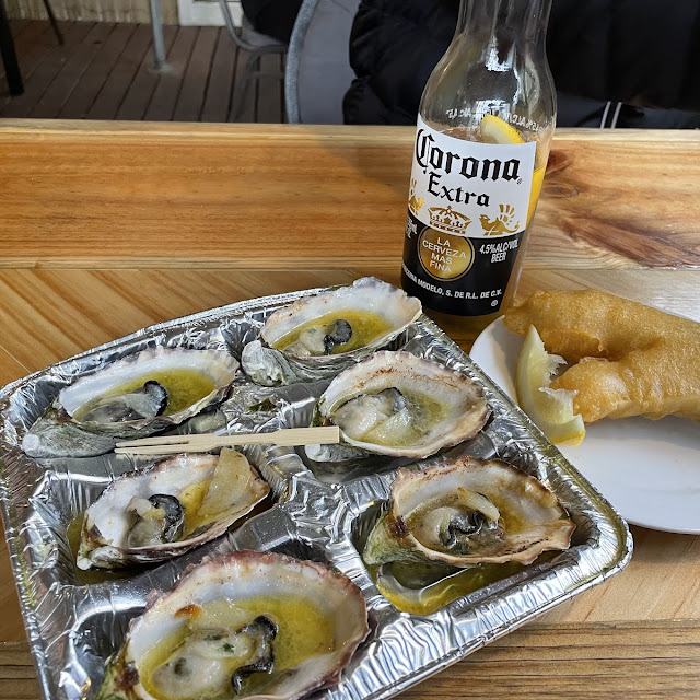 Grilled Garlic Oysters
