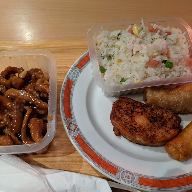 Fried Rice Pork and Fried Rolls