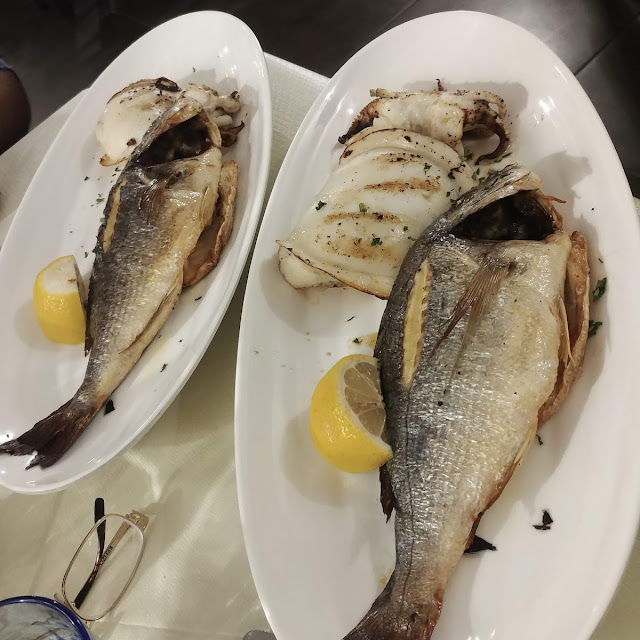 Grigliata Di Mare Spigola E Calamaro Arrosto