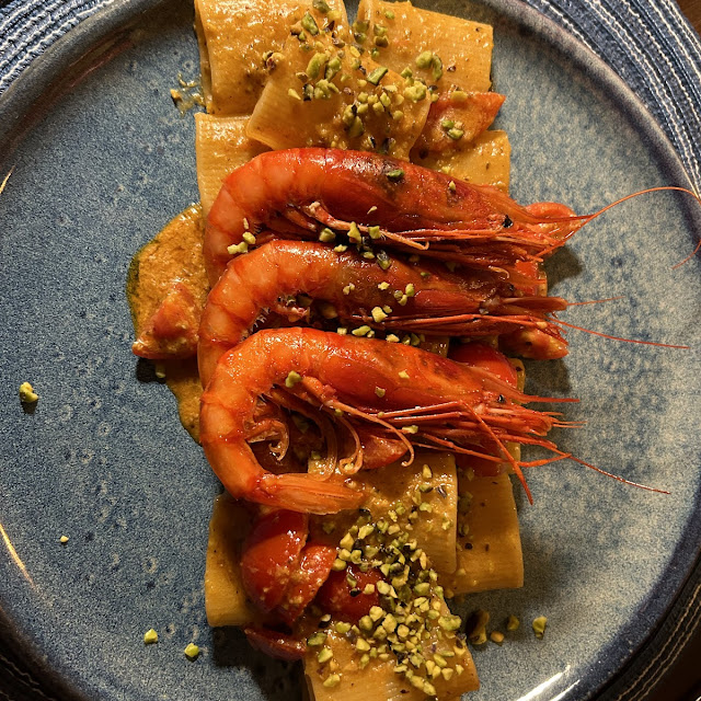 Paccheri Con Pistacchio Brönte E Gamberoni