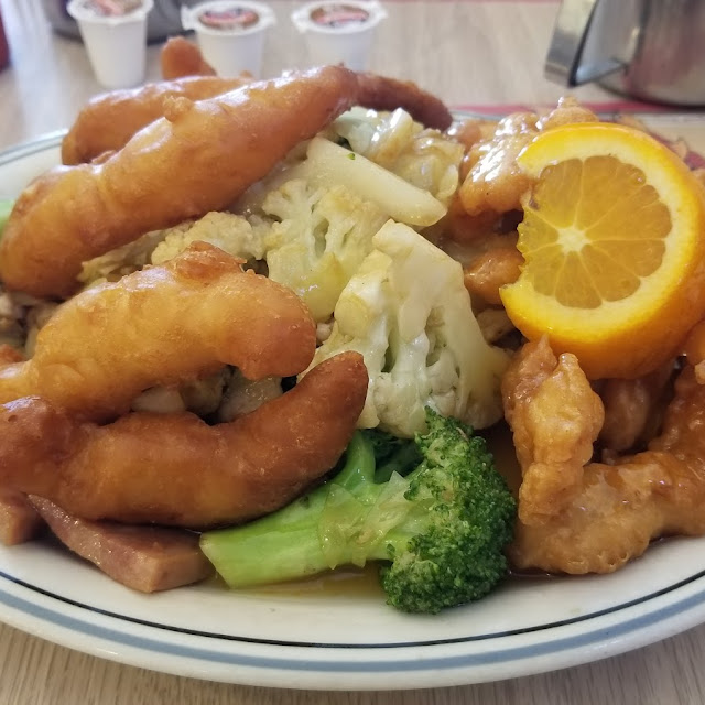 Orange Chicken and Shrimp