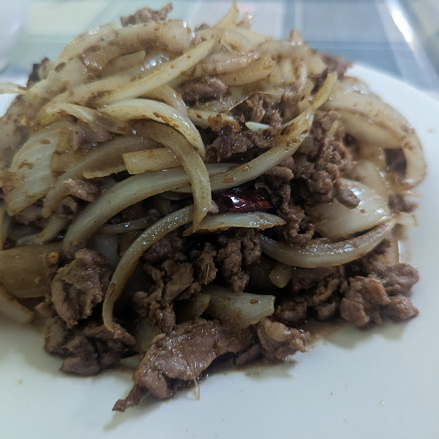Cumin Lamb Onion and Bean Curd Glass Noodles