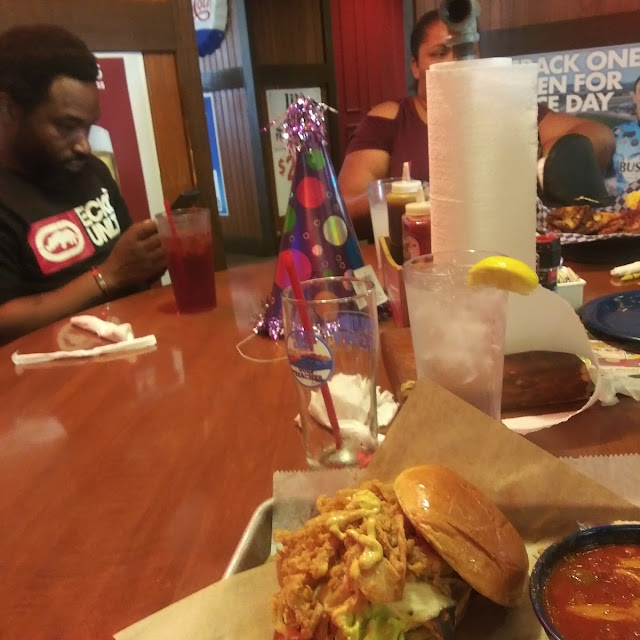 I Was Eating a Fried Chicken Sandwich with Special Sauce