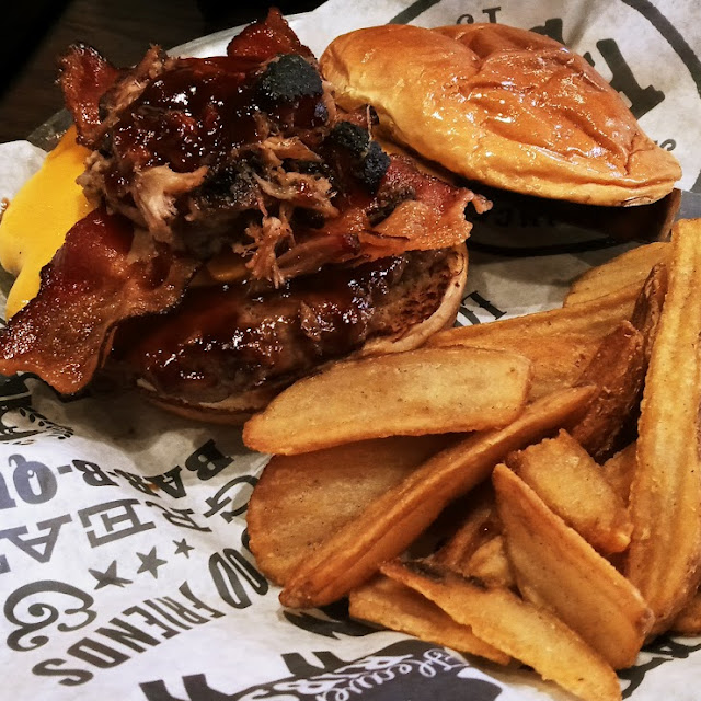 Pulled Pork Burger with Fries