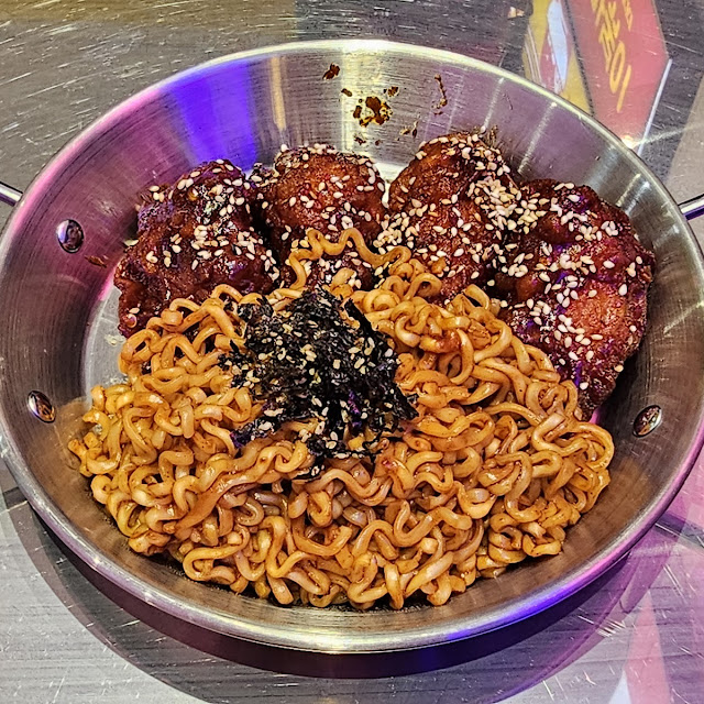 Dakgangjeong with Korean Spicy Ramen