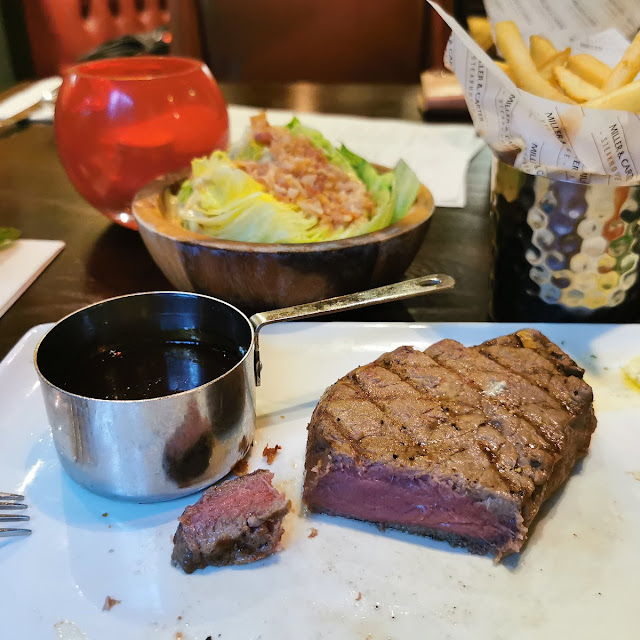Perfectly Cooked Blue Filet Steak