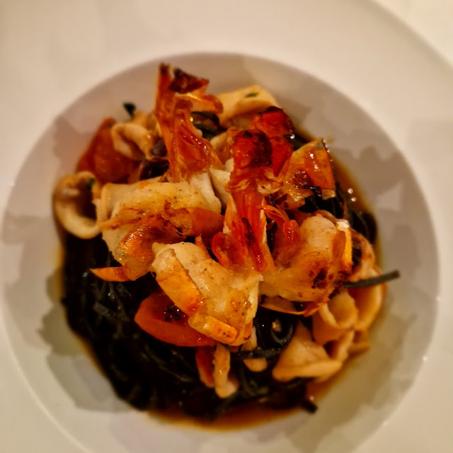 Schwarze Tagliatelle Mit Scampi