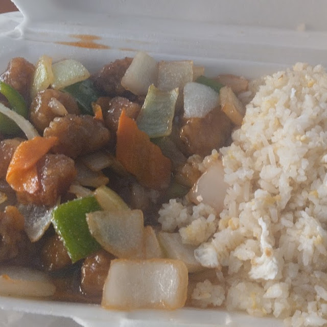 Sweet and Sour Pork Egg Fried Rice