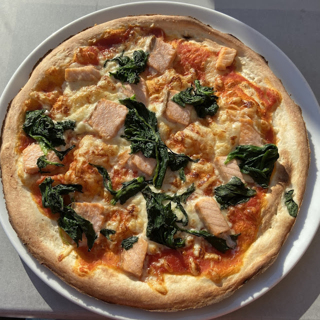 Pizza Salmone Con Spinaci