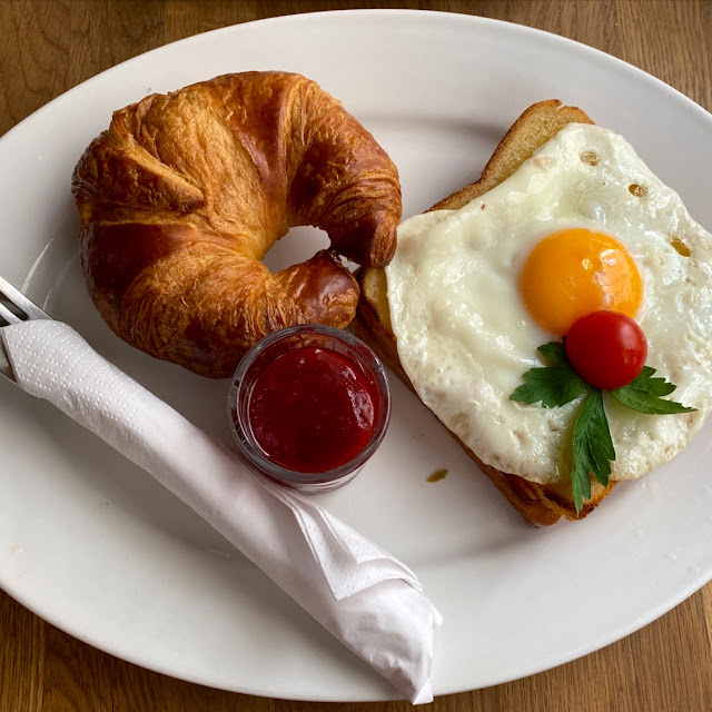 Croque Madame With Croissant