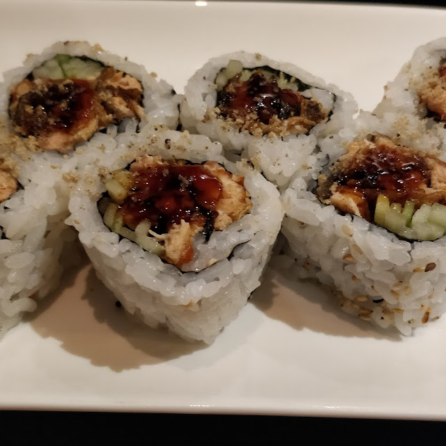 Salmon Skin and Eel Maki Combo