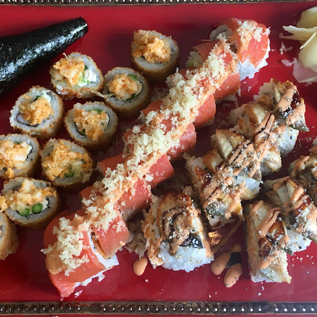 Spicy Salmon Roll Spicy Salmon Dragon Roll Crispy Cream Roll