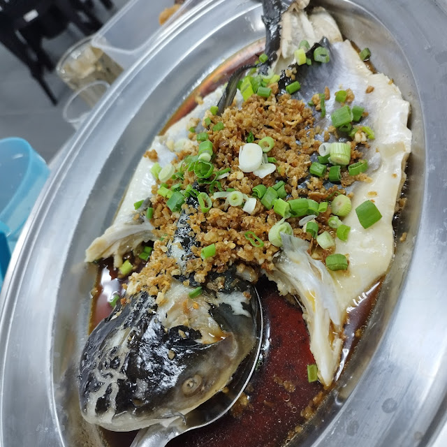 菜蒲蒸巴丁鱼