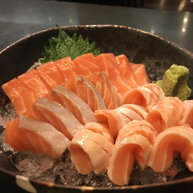salmon sashimi
