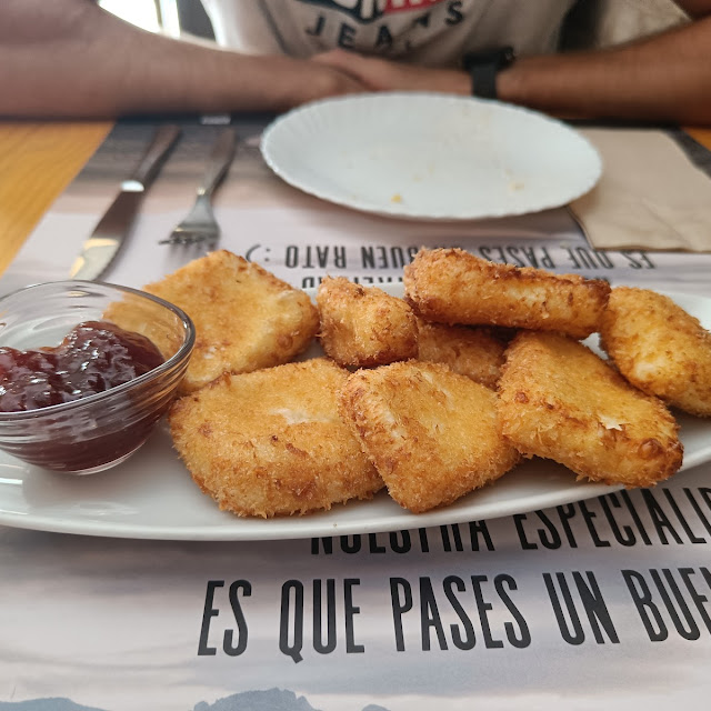 Queso Frito Con Salsa de Arándanos