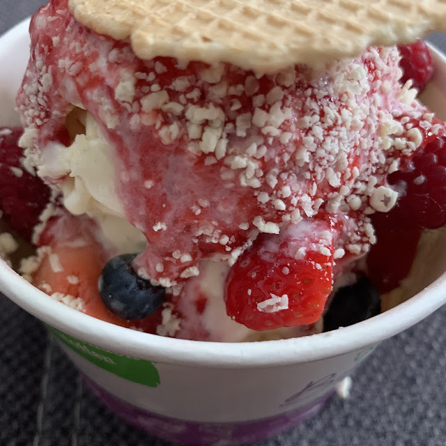 Spaghetti Eis Mit Waldfrüchten