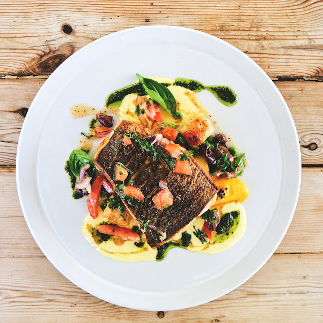 Grilled Kingklip on a Warm Niçoise Salad and White