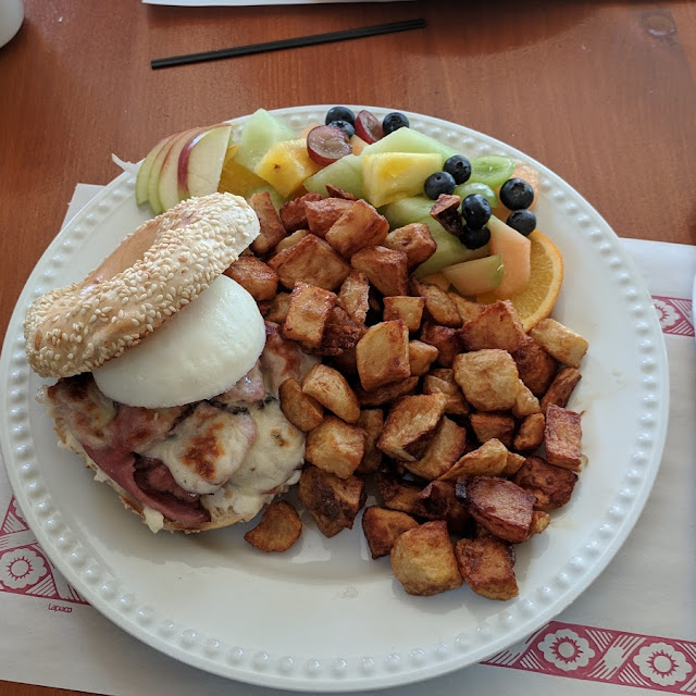 Bagel Avec Oeuf Poché