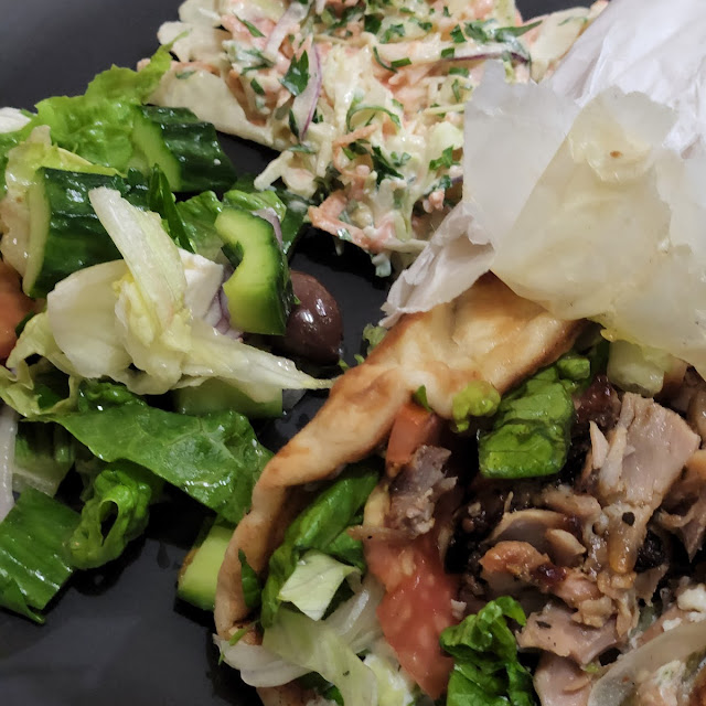 Chicken Souvalaki with Fresh Greek Salad