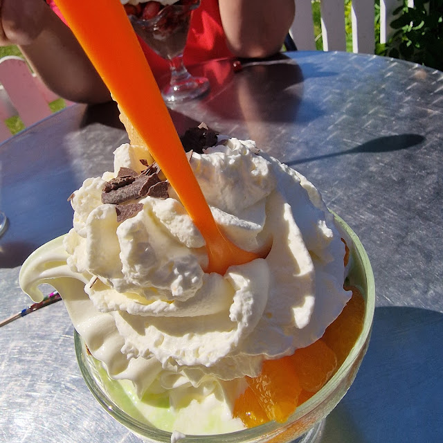 Mandarinen Eisbecher