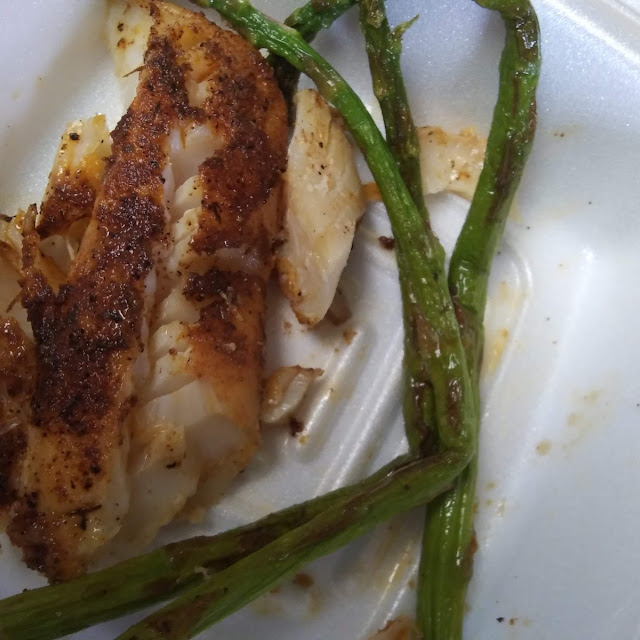 Blackened Haddock with Asparagus