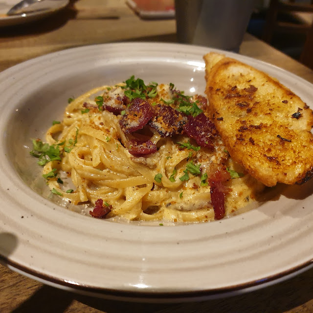 Beef Bacon Carbonara
