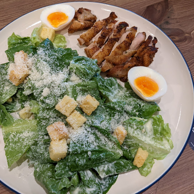 Caesar Salad with Pork Chop
