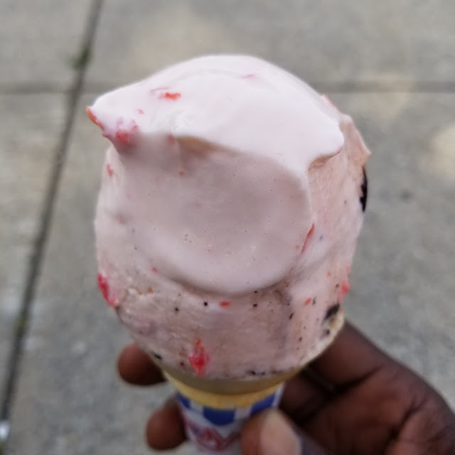 Raspberry Ice Cream Cone