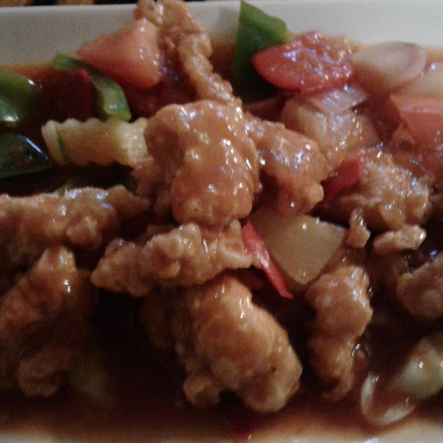 Sweet and Sour Chicken with Steamed Rice