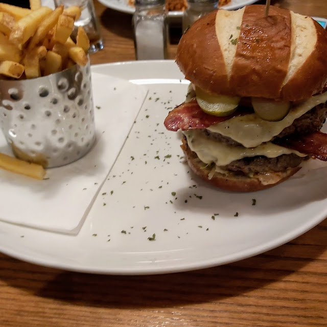 Beef Burger and Chips