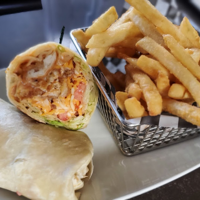 Buffalo Chicken Wrap with Side Fries