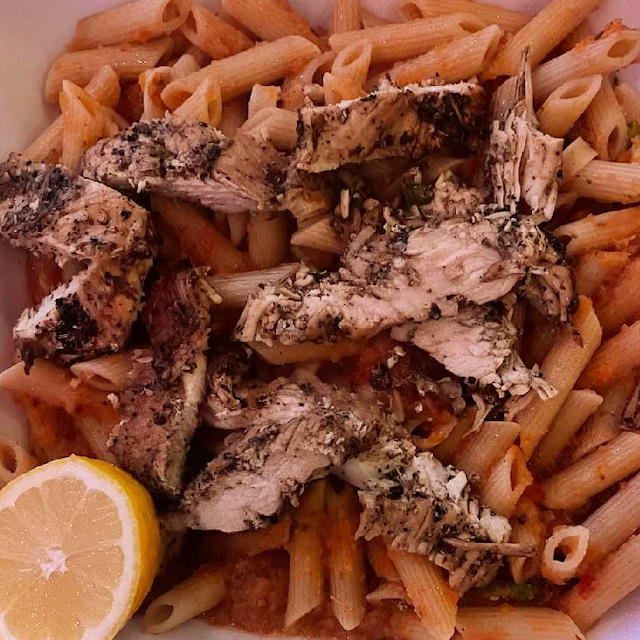 Macaroni with Chicken Grilled
