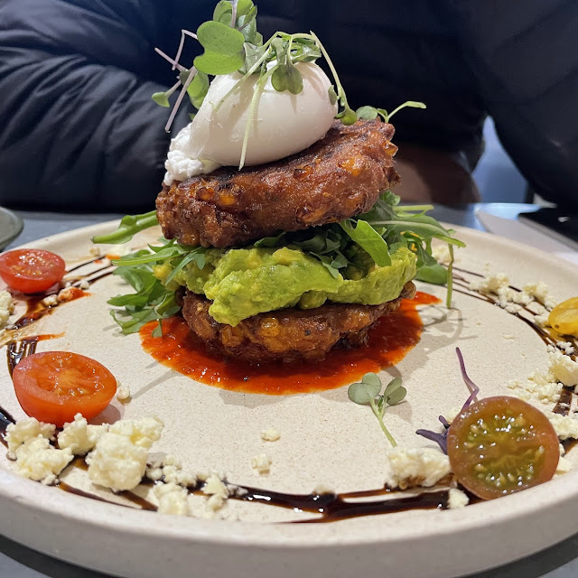 Corn Fritters and Avocado