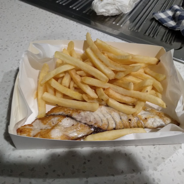 Grilled Barramundi and Chips