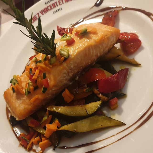 Dos de Saumon Sauce Vierge Légume A l'huile d'olive