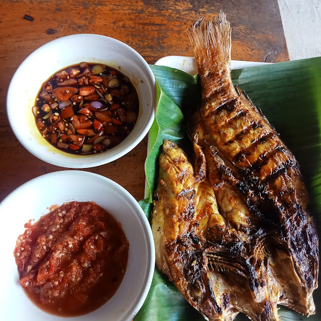 Ikan Kakap Merah Bakar Sambal Kecap Sambal Kecombrang