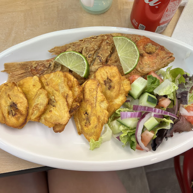 Small Red Snapper with Fried Plantains