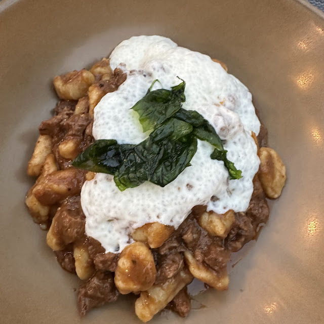 Gnocchi with Beef Stew