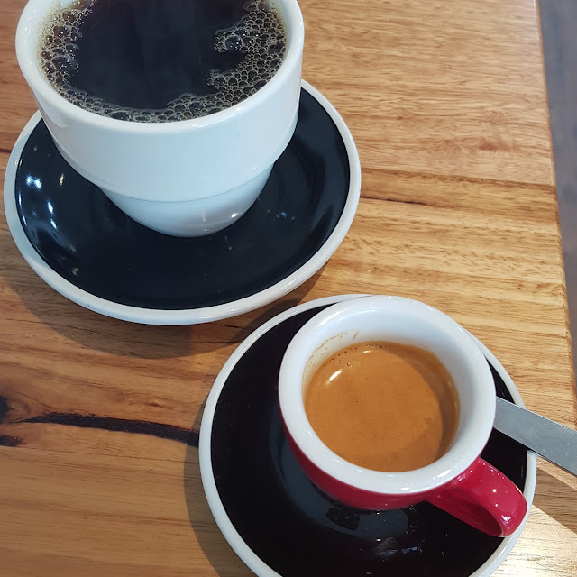 Espresso and a Batch Brewed Coffee